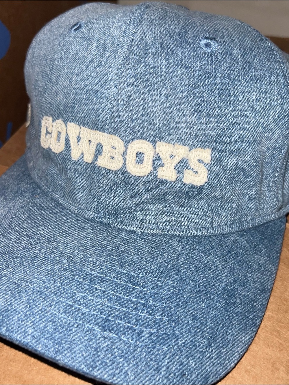 Dad Hat NFL Dallas Cowboys Varsity Blues Cap Denim Pro Standard